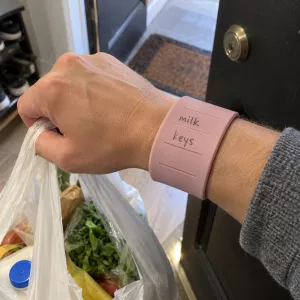 Brain Backup Erasable Memo Reminder Wristband