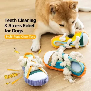 #0732 - Squeaky Slipper Dog Toy in Oxford Cloth